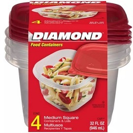 DIAMOND BOWL 32OZ 6X4CT