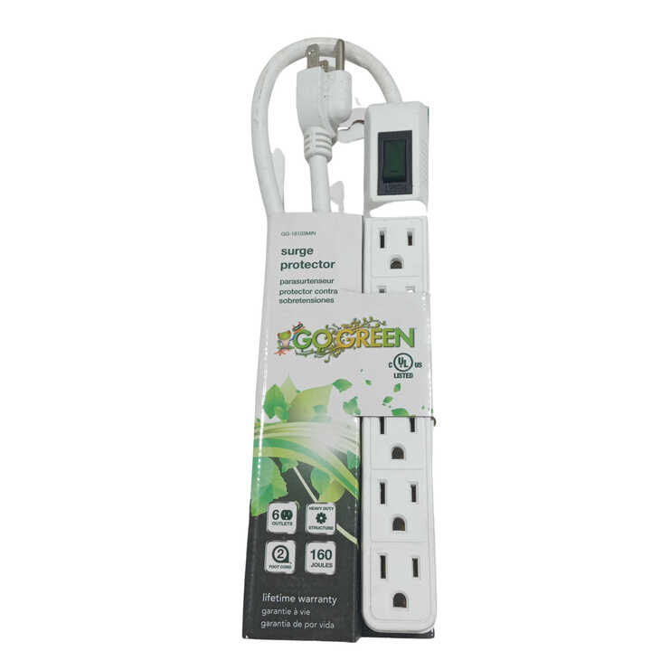 GO GREEN EXTENSION CORD 6' GG16103 1PC