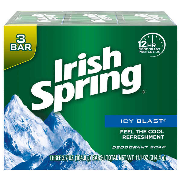 IRISH SPRING SOAP ICY BLAST  18X3CT