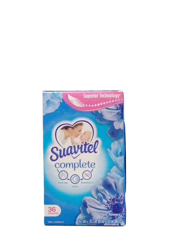 SUAVITEL FABRIC SOFTNER SHEETS  12X36CT