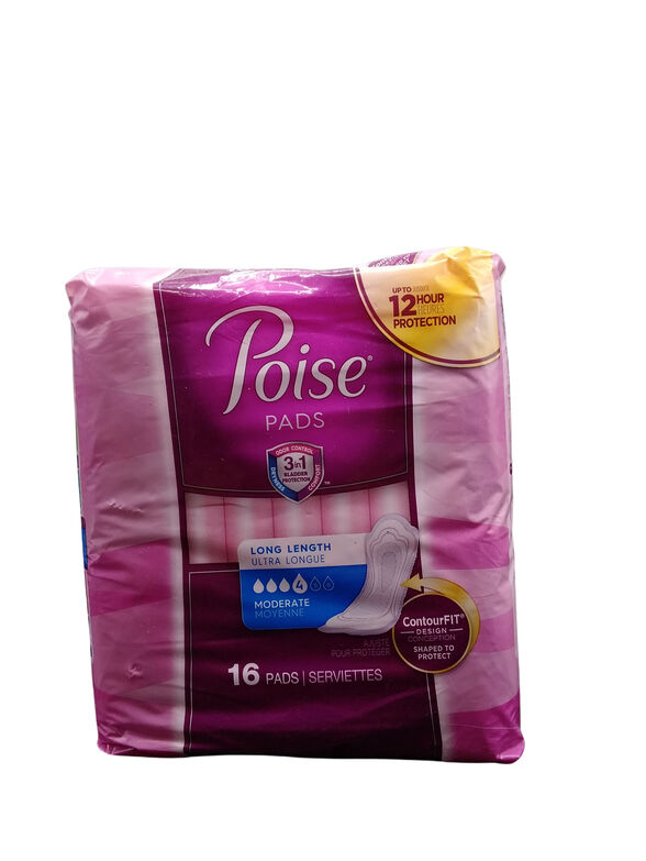 POISE PADS EXTRA PLUS ABS  6X16CT