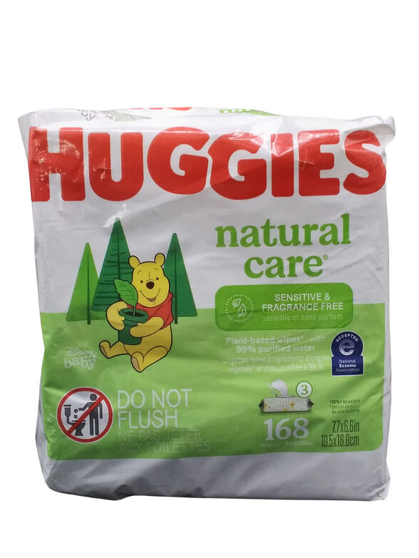 HUGGIES BABY WIPES NAT  3X168CT