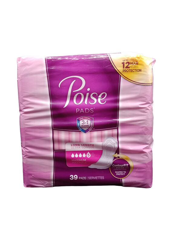 POISE PADS MAXI LONG  2X39CT