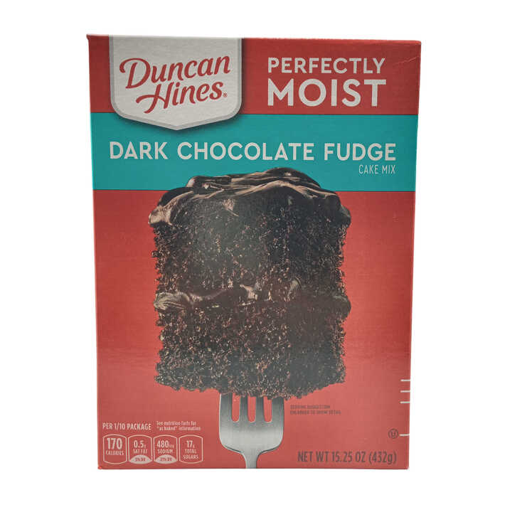 DUNCAN HINES CAKE MIX DARK CHOCOLATE 12X16OZ