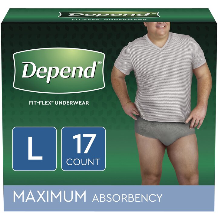 DEPEND ADULT DPR LG MALE  2X17CT