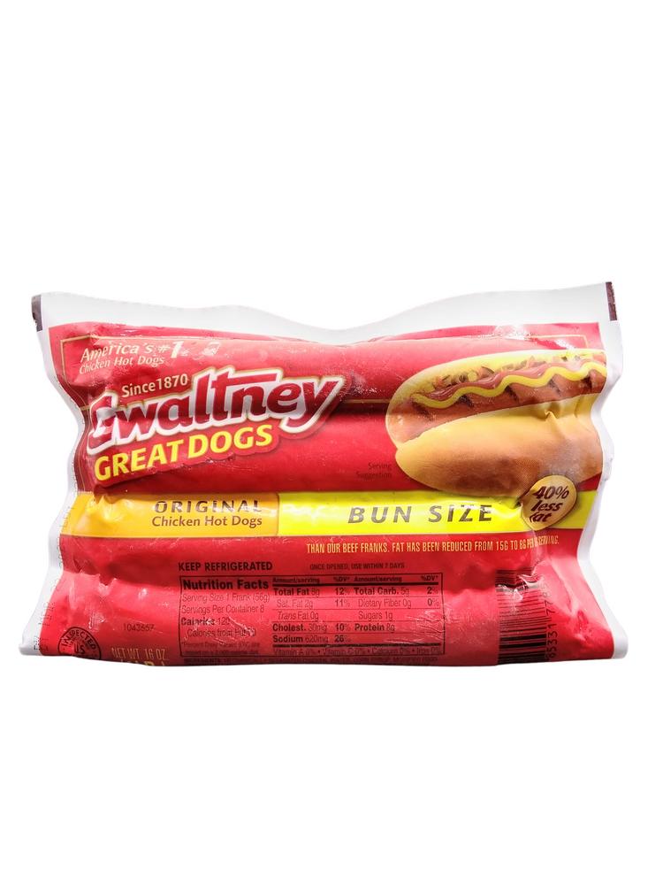 GWALTNEY CHICKEN HOT DOGS BUN  24X16OZ