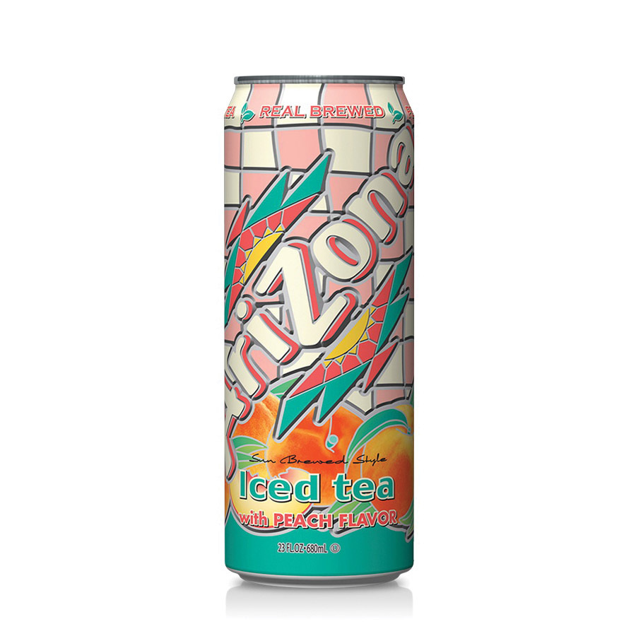 ARIZONA TEA DRINK CANE ICE PEACH  24X23OZ