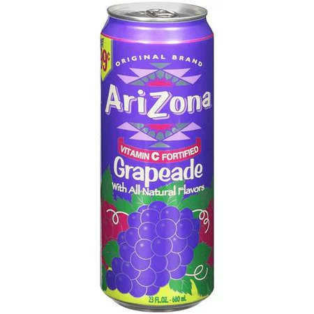 ARIZONA TEA DRINK CANE GRAPE  24X23OZ