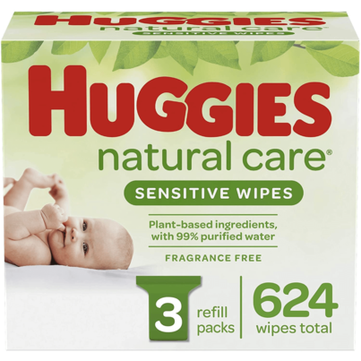 HUGGIES BABY WIPES RF NAT  624CT