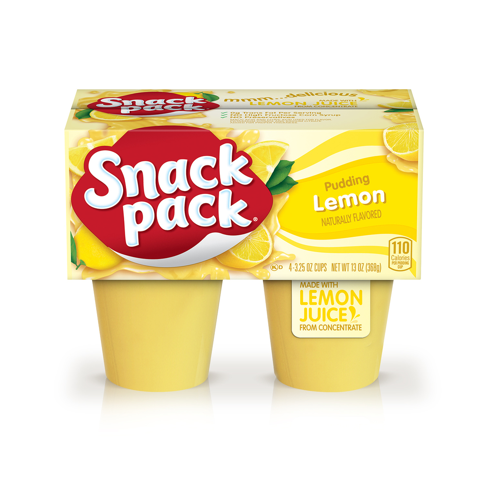 HUNTS SNACK PUDDING LEMON 12X14OZ