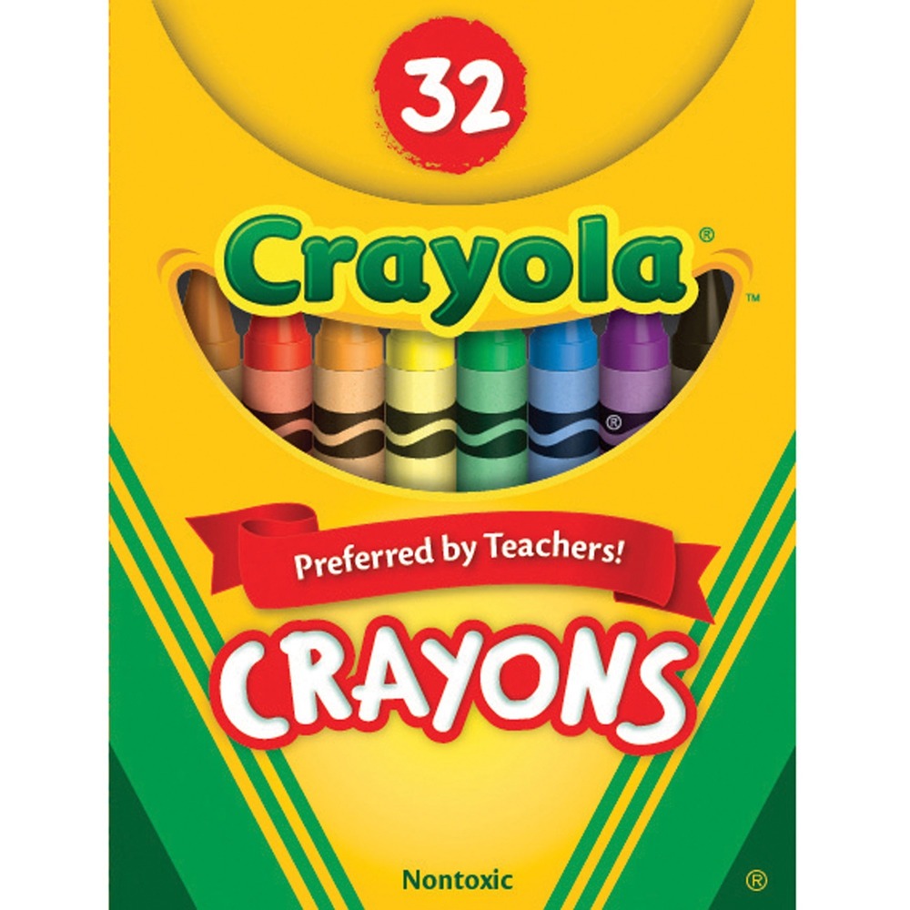 CRAYOLA CRAYONS WASH REG  24X32CT