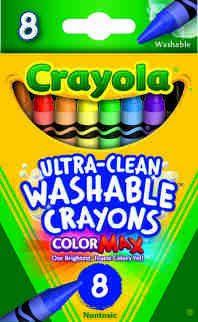 CRAYOLA CRAYONS WASH REG  24X8CT