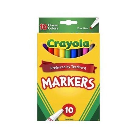 CRAYOLA MARKERS FINE LINE  24X10CT