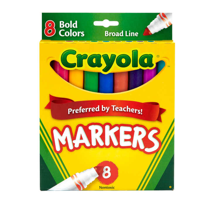 CRAYOLA MARKERS BOLD & BRT  24X8CT