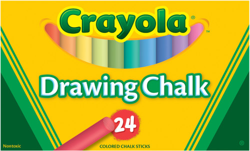 CRAYOLA CHALK DRAWING MIX  6X24CT