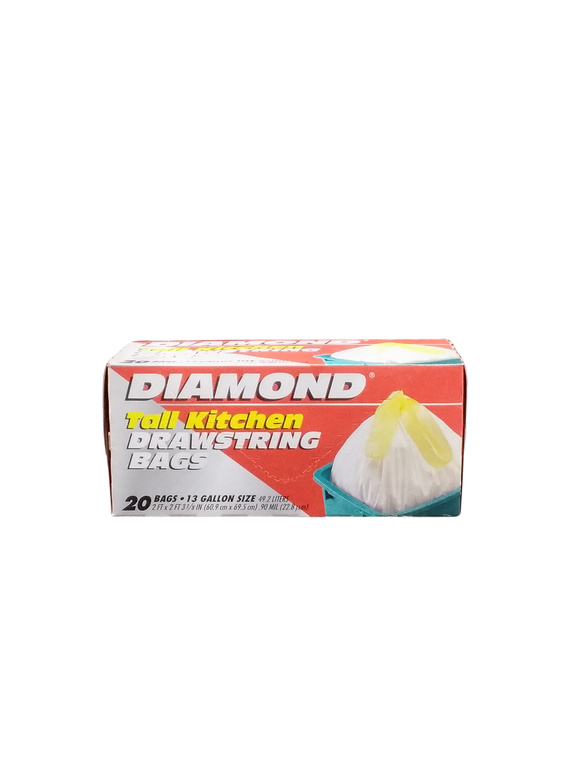 DIAMOND TRASH BAG 13G DS  12X20CT