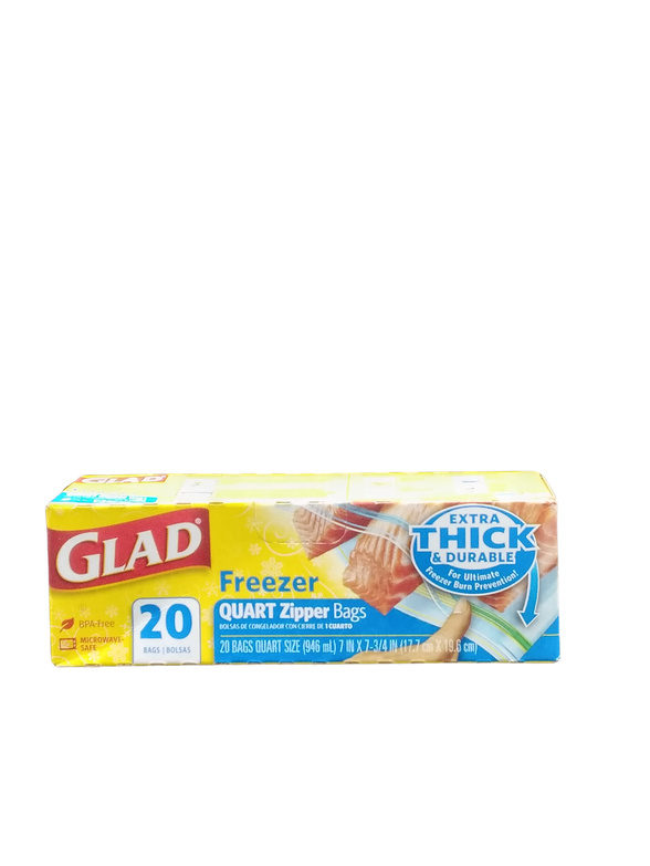 GLAD FREEZER QUART  12X20CT