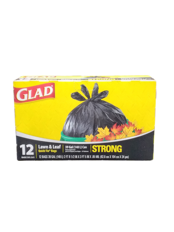 GLAD TRASH LAWN 39GM  12X12CT