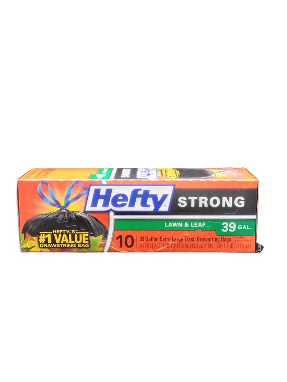 HEFTY TRASH BAGS LAWN 39G  12X10CT