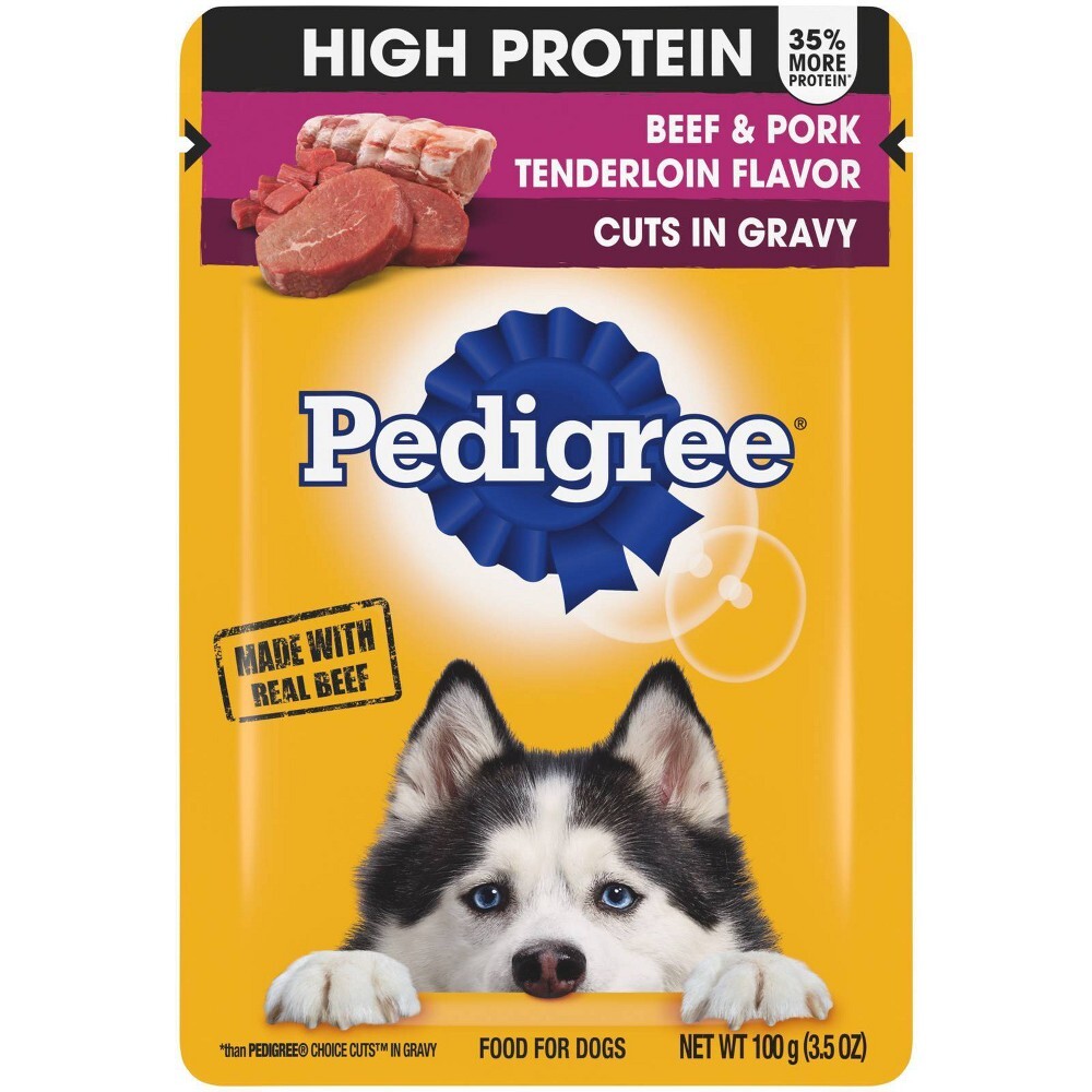 PEDIGREE DOG FOOD HI PROTIEN BEEF 16X3.5OZ