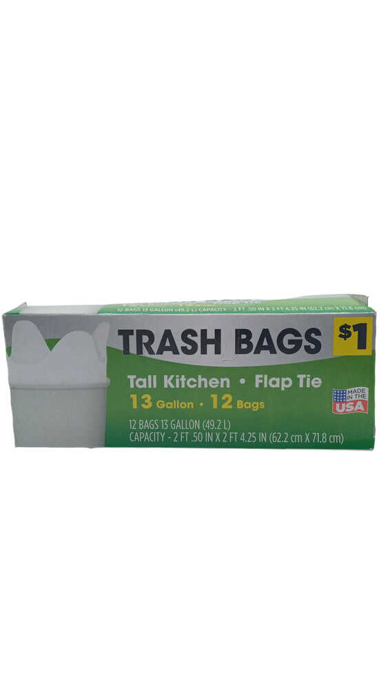 USA TRASH BAGS FT 13 GL  8X12CT