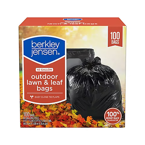 BERKLEY JENSONS TRASH BAGS 45GL  100CT