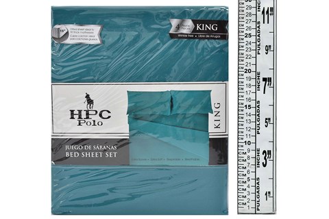 NM BEDSHEET KING 4PC TEAL HPC4046 