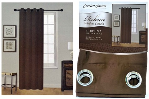 NM JACQUARD CURTAIN WITH GROMMETS 55X90 BROWN BA-549 