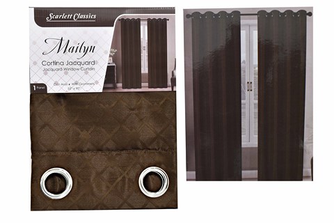 NM CURTAIN 55X90'' BROWN SCR-2333- 