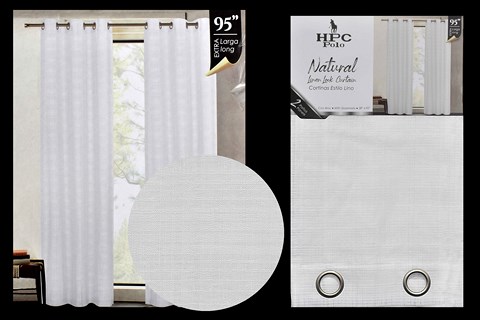 NM HPC CURTAIN WITH GROMMETS 2PC WHITE HPC5009 