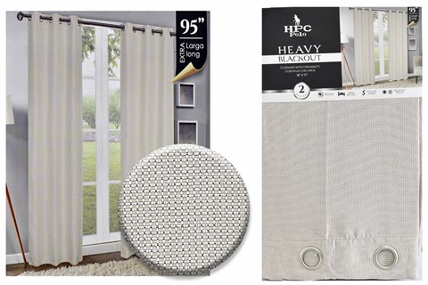 NM HPC CURTAIN BLACKOUT WITH GROMMETS LINEN HPC5027 