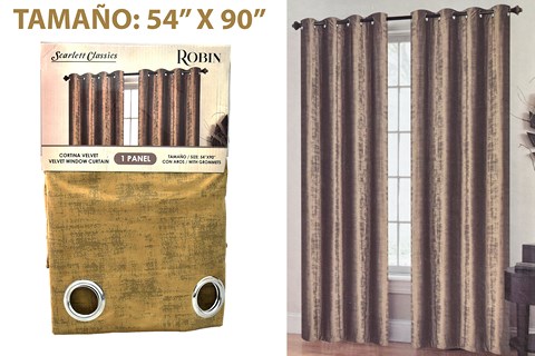 NM JACQUARD CURTAIN WITH GROMMETS 54X90 TAUP BA-417 