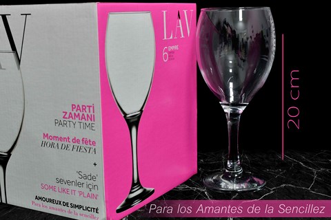 NM LAV GLASS WINE LV-EMP583F 