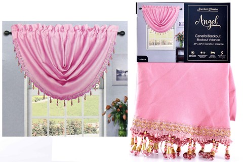 NM VALANCE 47X37' ROSE SCR-2997 