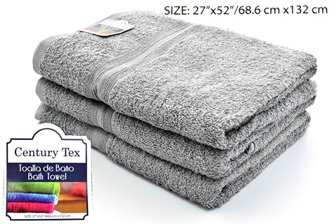 NM TOWEL 27X52''  GREY CT-9202 