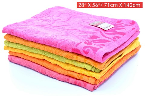 NM TOWEL 28X56 JAQUARED VELLUR SCR-3084 