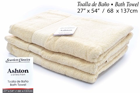 NM TOWEL 27X54 IVORY SCR-BT-3145 