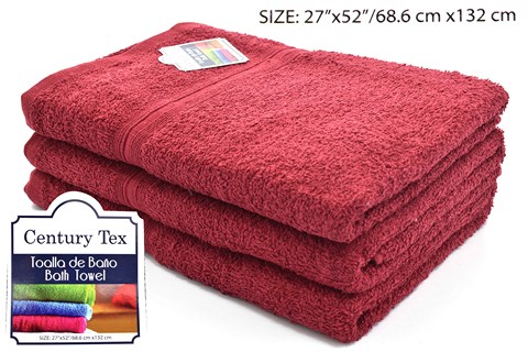 NM TOWEL 27X52''  BURGANDY CT-9204 