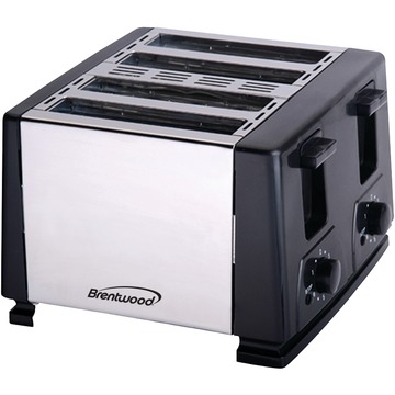 BRENTWOOD TOASTER 4SLC TS284 SS 1PC