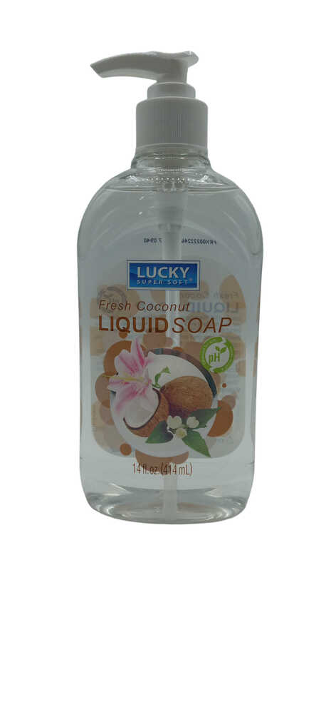 LUCKY LIQUID SOAP COCONUT  12X14OZ