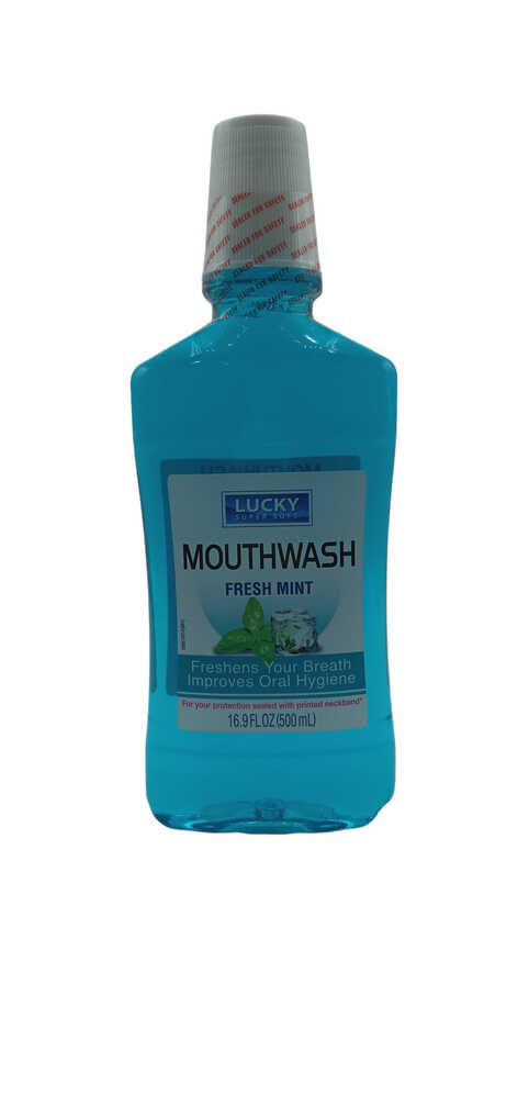 LUCKY MOUTH WASH MINT  12X17OZ