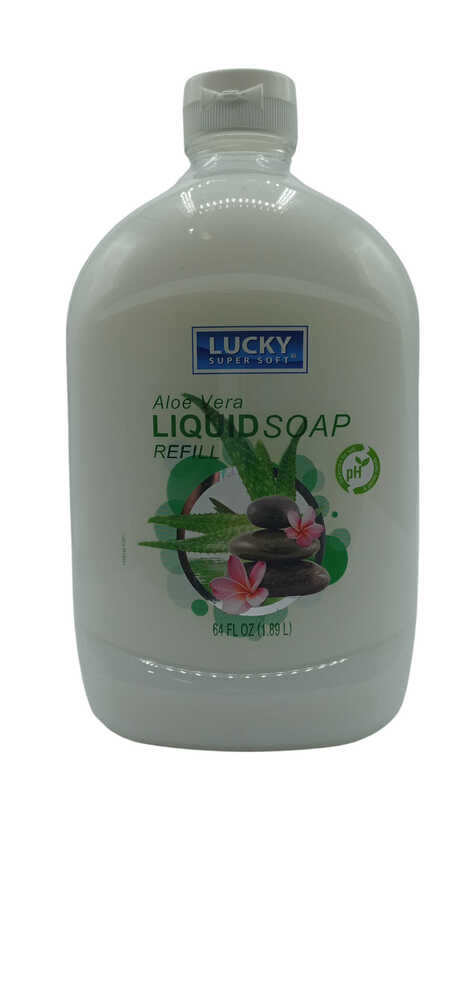 LUCKY LIQUID SOAP REFILL ALO  6X64OZ