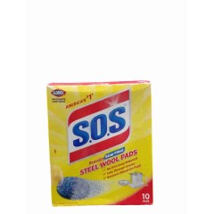 SOS SOAP WOOL PADS  6X10CT