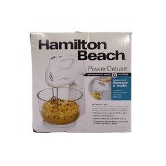HAMILTON BEACH HAND MIXER W/STAND GLASS 64695 1PC