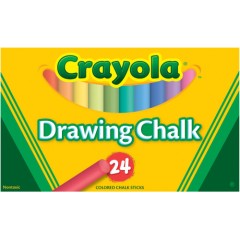 CRAYOLA CHALK DRAWING MIX  6X24CT