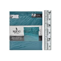NM BEDSHEET KING 4PC TEAL HPC4046 