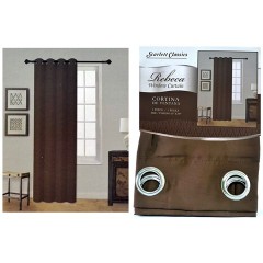 NM JACQUARD CURTAIN WITH GROMMETS 55X90 BROWN BA-549 