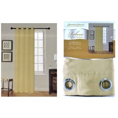 NM JACQUARD CURTAIN WITH GROMMETS 55X90 GOLD BA-550 