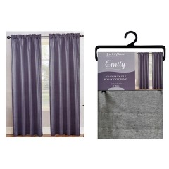 NM CURTAIN FAUX 55X90 SILV SCR-195 