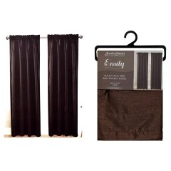 NM CURTAIN FAUX 55X90 BWN SCR-1952 
